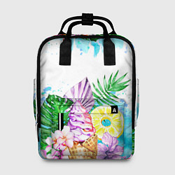 Рюкзак женский Тропический рай и мороженое, цвет: 3D-принт