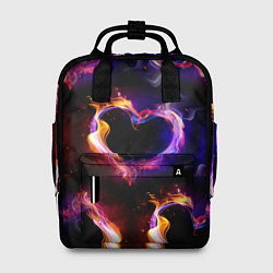 Женский рюкзак Пламенное сердце - паттерн