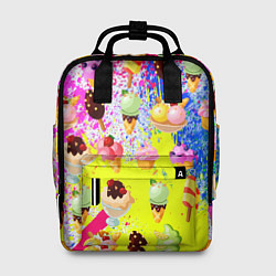 Рюкзак женский Вкусные Мороженки, цвет: 3D-принт