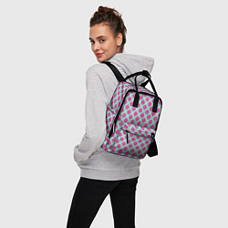 Рюкзак женский Фиолетовые цветочки паттерн, цвет: 3D-принт — фото 2