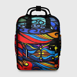 Рюкзак женский Психоделический фон, цвет: 3D-принт