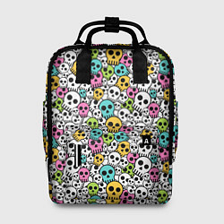 Рюкзак женский Череп разноцветный, цвет: 3D-принт