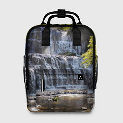 Женский рюкзак Водопад, солнечные лучи и лес