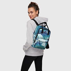 Рюкзак женский Несущиеся морские волны, цвет: 3D-принт — фото 2