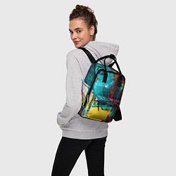 Рюкзак женский Краски на холсте абстракция, цвет: 3D-принт — фото 2