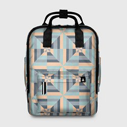 Рюкзак женский Геометрическая мозаика плитка, цвет: 3D-принт