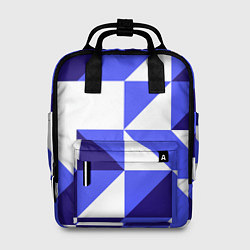 Рюкзак женский Абстрактный сине-белый паттерн, цвет: 3D-принт