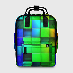 Женский рюкзак Цветные неоновые кубы