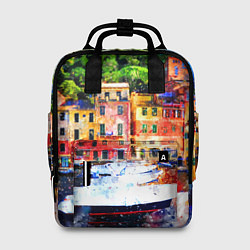 Рюкзак женский Картина красочный город, цвет: 3D-принт
