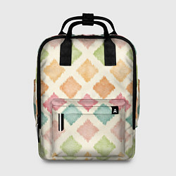 Рюкзак женский Узор из квадратиков, цвет: 3D-принт