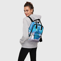 Рюкзак женский Зимний пейзаж и зайка, цвет: 3D-принт — фото 2