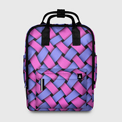 Женский рюкзак Фиолетово-сиреневая плетёнка - оптическая иллюзия