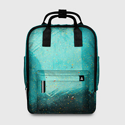 Женский рюкзак Сине-зелёный туман и мазки красок