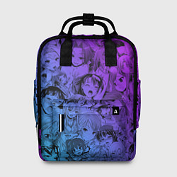 Рюкзак женский Ахегао красивый неон, цвет: 3D-принт