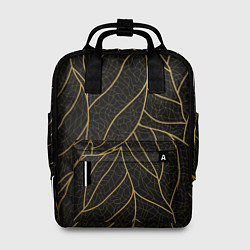 Рюкзак женский Золотые листья градиент, цвет: 3D-принт