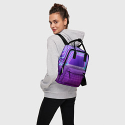 Рюкзак женский Вход в неоновый портал, цвет: 3D-принт — фото 2