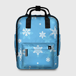 Рюкзак женский Голубой снегопад, цвет: 3D-принт