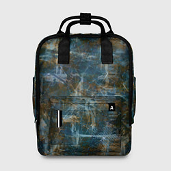 Женский рюкзак Синий и коричневый абстрактный гранжевый