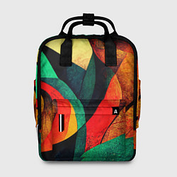 Рюкзак женский Текстурированная цветная абстракция, цвет: 3D-принт
