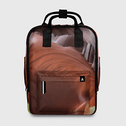 Рюкзак женский Изогнутые натуральные стены цвета, цвет: 3D-принт