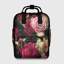 Рюкзак женский Нежные кустовые розы, цвет: 3D-принт