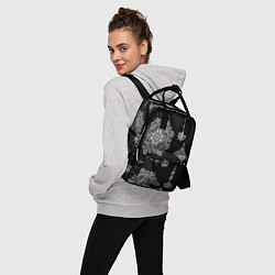 Рюкзак женский Паттерн с орнаментом мандалы на черном фоне, цвет: 3D-принт — фото 2