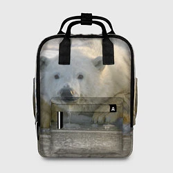 Рюкзак женский Белый медведь ожидает, цвет: 3D-принт