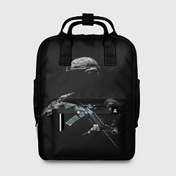 Рюкзак женский Солдат в темноте, цвет: 3D-принт