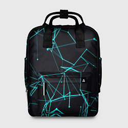 Рюкзак женский Лучи абстракции неоновые, цвет: 3D-принт