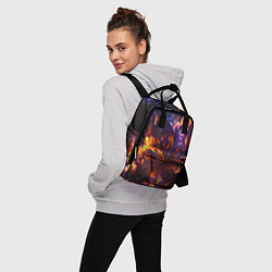 Рюкзак женский Текстура огня, цвет: 3D-принт — фото 2