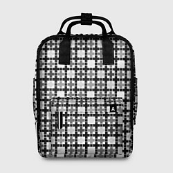 Женский рюкзак Черно-белый геометрический мелкий узор