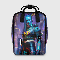 Рюкзак женский Cyberpunk - brave girl - neural network, цвет: 3D-принт