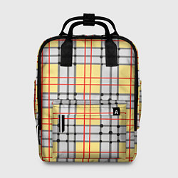 Рюкзак женский Светлые квадраты и линии, цвет: 3D-принт