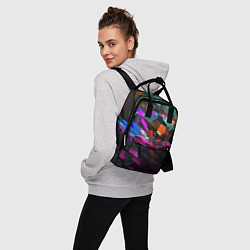 Рюкзак женский Разноцветные осколки реальности, цвет: 3D-принт — фото 2