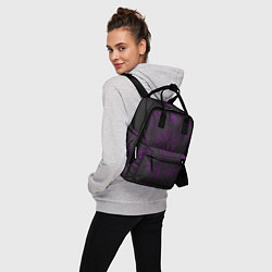 Рюкзак женский Фиолетовый узор, цвет: 3D-принт — фото 2