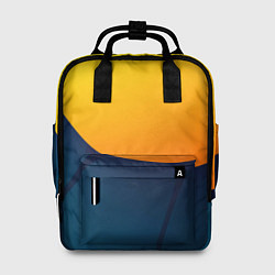 Рюкзак женский Двойной цвет: жёлтый и синий, цвет: 3D-принт