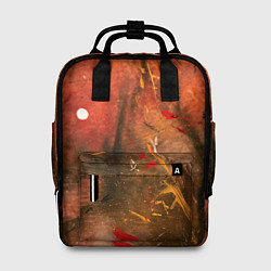 Женский рюкзак Абстрактный красный туман и краски
