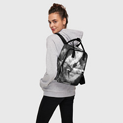 Рюкзак женский Черно-белый тай-дай, цвет: 3D-принт — фото 2