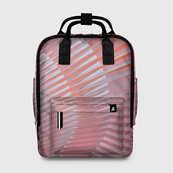 Рюкзак женский Абстрактные розовые волнообразные линии, цвет: 3D-принт