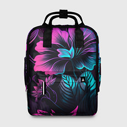 Рюкзак женский Неоновый цветок, цвет: 3D-принт