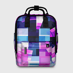 Рюкзак женский Розовые фигуры и глитчи, цвет: 3D-принт
