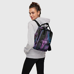 Рюкзак женский Фиолетовые абстрактные тени, цвет: 3D-принт — фото 2