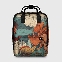Рюкзак женский Цветущие пионы, цвет: 3D-принт