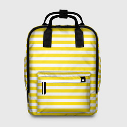 Рюкзак женский Светло-желтые полосы, цвет: 3D-принт