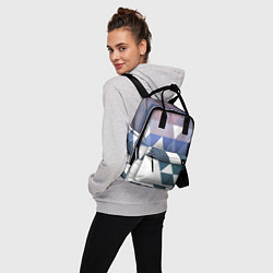Рюкзак женский Абстрактные разноцветные треугольники в паттерне, цвет: 3D-принт — фото 2