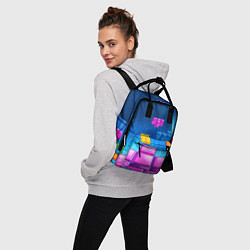 Рюкзак женский Падающие сверху блоки тетриса, цвет: 3D-принт — фото 2