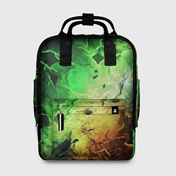 Рюкзак женский Зеленый взрыв, цвет: 3D-принт