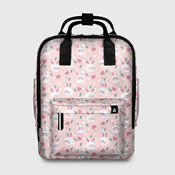 Рюкзак женский Милые кролики паттерн, цвет: 3D-принт