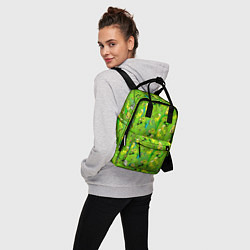 Рюкзак женский Зеленые волнистые попугайчики, цвет: 3D-принт — фото 2