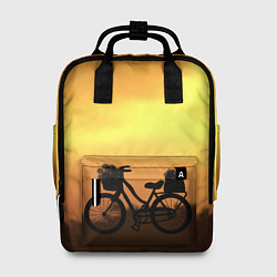Женский рюкзак Велосипед на закате